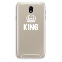 King zwart: Samsung Galaxy J7 (2017) Transparant Hoesje