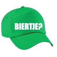 Biertje? Drank feest petje - baseball cap - groen - volwassenen - vrijgezellenfeest - festival