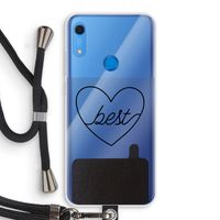 Best heart black: Huawei Y6s Transparant Hoesje met koord Best heart black: Huawei Y6s Transparant Hoesje met koord