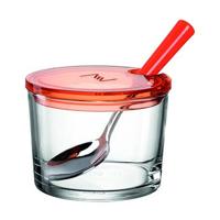 Basic Montana jampot 10 cm + lepel oranje/glas