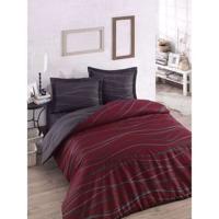 Beddengoedset - 1 dekbedovertrek 220 x 240 cm + 2 kussenslopen 60 x 60 cm - 65% katoen, 35% polyester - Rood