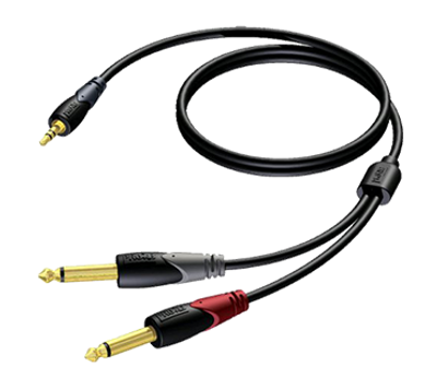 Procab CLA713 Mini-jack Naar Jack Verloopkabel 1,5 Meter