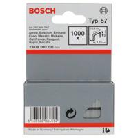 Bosch Accessories 2609200231 Nieten met plat draad Type 57 1000 stuk(s) Afm. (l x b) 10 mm x 10.6 mm Bosch Accessories 2609200231 Nieten met plat draad Type 57 1000 stuk(s) Afm. (l x b) 10 mm x 10.6 mm