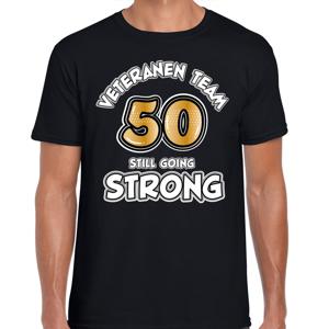 Cadeau T-shirt voor heren - veteranen team - zwart - verjaardag - 50 jaar