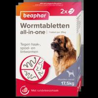 Beaphar Beaphar All-In-One Wormtabletten Hond 17,5-70kg 2tabl