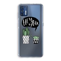 Hey you cactus: Motorola Moto G9 Plus Transparant Hoesje