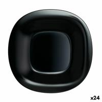Dinerbord Luminarc Carine Negro Zwart Glas Ø 26 cm (24 Stuks)