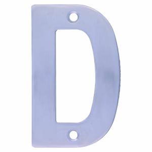 AMIG Huisnummer/letter D - massief Inox RVS - 10cm - incl. bijpassende schroeven - zilver