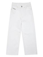 Diesel Kids jean ample à logo brodé - Blanc