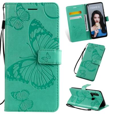 Gedrukt afdrukken Butterfly patroon horizontale Flip PU lederen draagtas met houder & kaartsleuven & portemonnee & Lanyard voor Huawei P20 Lite 2019/N