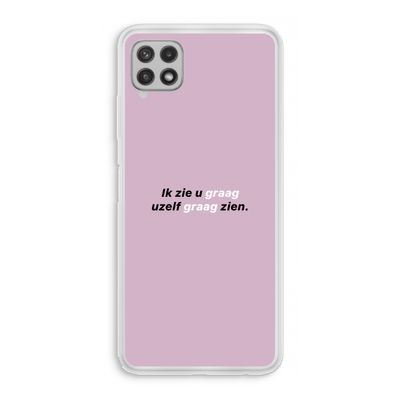 uzelf graag zien: Samsung Galaxy A22 4G Transparant Hoesje