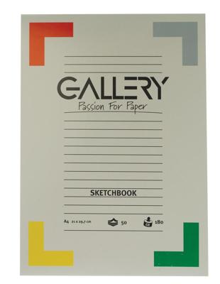 Gallery schetsblok, ft 21 x 29,7 cm (A4), 180 g/m², blok van 50 vel