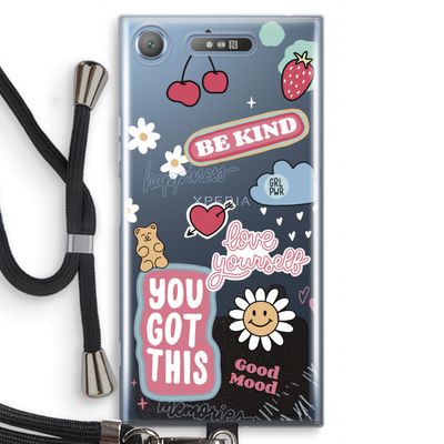 Positivity: Sony Xperia XZ1 Transparant Hoesje met koord
