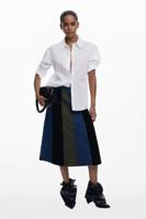 Patchwork A-lijn midirok - GREEN - L