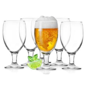 Glasmark Bierglazen - 6x - op voet - 500 ml - glas - speciaal bier   -