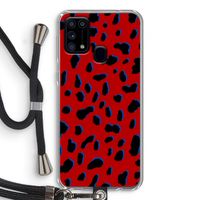 Red Leopard: Samsung Galaxy M31 Transparant Hoesje met koord