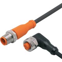 ifm Electronic EVC052 Verbindingskabel Aantal polen (sensoren): 3, 5 Stekker, recht, Bus, haaks 1 m 1 stuk(s)