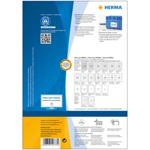 HERMA 10737 printeretiket Wit Zelfklevend printerlabel