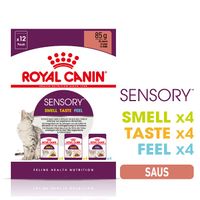 Royal Canin SENSORY Mutipack in Gravy natvoer kattenvoer zakjes 12x85g - thumbnail