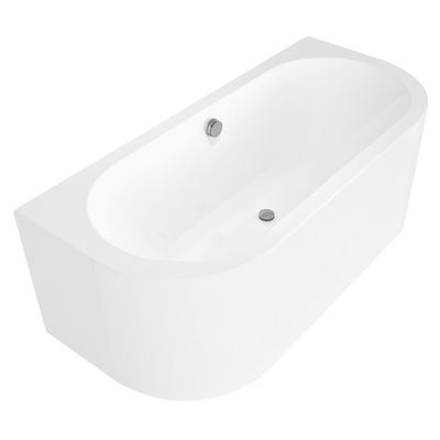 Ligbad Polysan Viva 170x75x60 cm Half Vrijstaand Wit