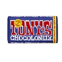 Chocolade Tony&apos;s Chocolonely donker melk pretzel toffee reep 180gr