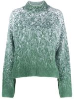 Low Classic pull bicolore à fini brossé - Vert