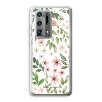 Botanical sweet flower heaven: Huawei P40 Pro Plus Transparant Hoesje