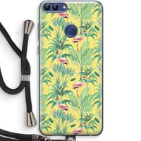 Flamingo party: Huawei P Smart (2018) Transparant Hoesje met koord