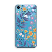 Flowers with blue leaves: iPhone XR Transparant Hoesje