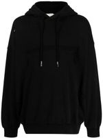 Feng Chen Wang hoodie en coton à logo appliqué - Noir - thumbnail