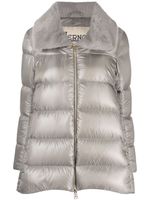 Herno doudoune en peau lainée artificielle - Gris