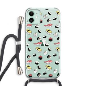 Sushi time: iPhone 11 Transparant Hoesje met koord