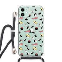 Sushi time: iPhone 11 Transparant Hoesje met koord