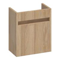 BRAUER Nexxt Fonteinonderkast - 40x45x22cm - 1 linksdraaiende deur - greep - hout - grey oak FO-NXLGO - thumbnail