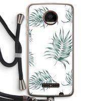 Simple leaves: Motorola Moto Z Force Transparant Hoesje met koord