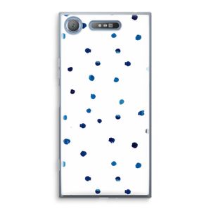 Blauwe stippen: Sony Xperia XZ1 Transparant Hoesje