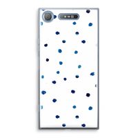 Blauwe stippen: Sony Xperia XZ1 Transparant Hoesje