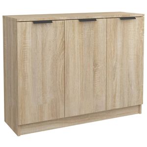 vidaXL Dressoir 90,5x30x70 cm bewerkt hout sonoma eikenkleurig