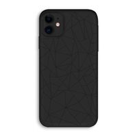 Geometrische lijnen zwart: iPhone 11 Biologisch afbreekbaar hoesje