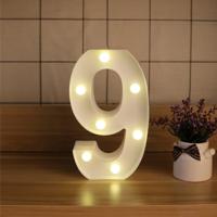 Digit 9 vorm decoratie licht droge batterij aangedreven warm wit staande opknoping vakantie licht