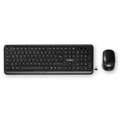 Nedis Muis en Toetsenbordset | Draadloos | USB | QWERTZ | Duits | 1 stuks - KBMCW100BKDE KBMCW100BKDE
