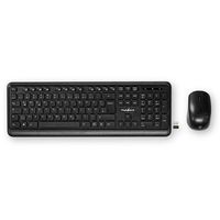 Nedis Muis en Toetsenbordset | Draadloos | USB | QWERTZ | Duits | 1 stuks - KBMCW100BKDE KBMCW100BKDE