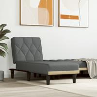 Chaise longue stof donkergrijs