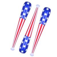 3x stuks opblaasbare USA vlag thema knuppel 85 cm