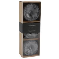 Countryfield drijfkaars bollie grijs 7 cm set van 3 | 12 stuks