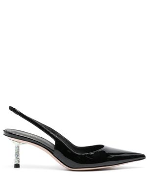 Le Silla escarpins Bella 45mm à fini verni - Noir