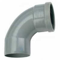 Wavin PVC Bocht 88° Manchet-Mof x Spie 125mm - Robuuste Pijpkoppeling voor Waterwerken