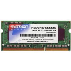 Patriot Memory 4GB DDR3 SODIMM geheugenmodule 1 x 4 GB 1333 MHz