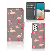 Samsung Galaxy A53 Telefoonhoesje met Pasjes Flamingo