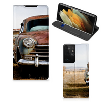 Samsung Galaxy S21 Ultra Stand Case Vintage Auto - thumbnail